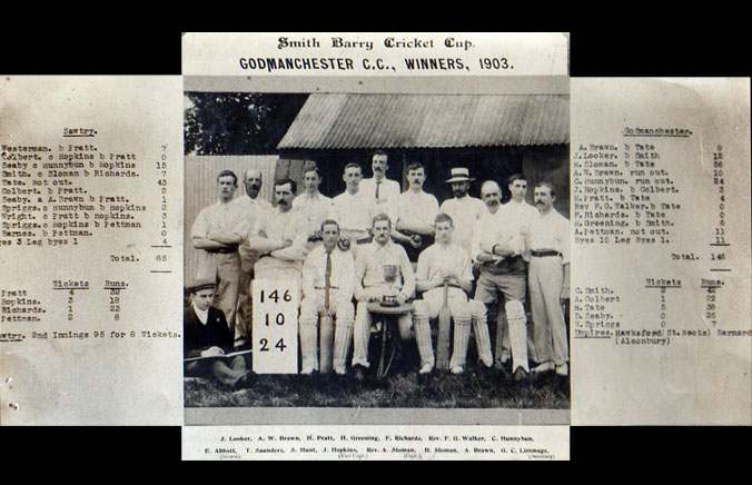 Godmanchester Cricket Team Photo 1903 - Smith Barry Cup